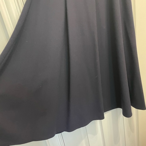 28-Vintage Lord & Taylor Maxi Wool Swing Skirt Dark Navy Blue Sz 6 Librarian - Picture 3 of 11
